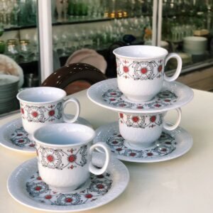Set De 4 Dúos De Café Porcelana Marly