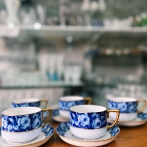 Dúo de té de colección “Bleu Royal” Rosenthal Selb-Bavaria Donatello