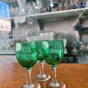 Set de 3 copas verdes