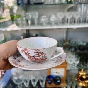 Dúo de té porcelana oriental