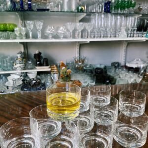 Juego de 12 vasos de cristal ideales para whisky