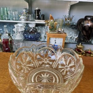 Ensaladera, centro de mesa, frutera vidrio prensado antiguo