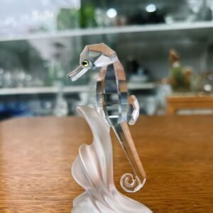Figura de caballito de mar de cristal estilo Swarovski