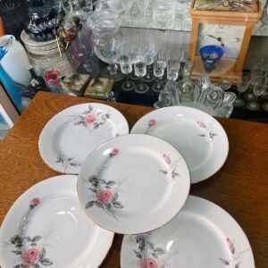 Set de 5 platos de postre porcelana tsuji