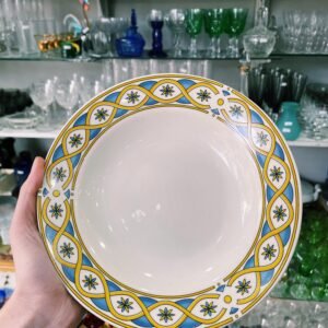 Set de 4 platos hondos de porcelana