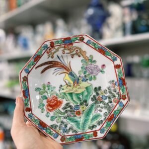 Plato porcelana oriental pintado a mano