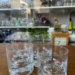 Set de 4 vasos de whisky de cristal