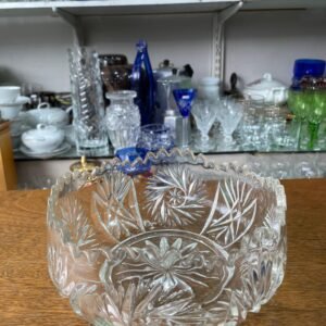 Centro de mesa o ensaladera de vidrio prensado