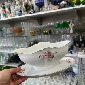 Salsera con fuente de porcelana Verbano