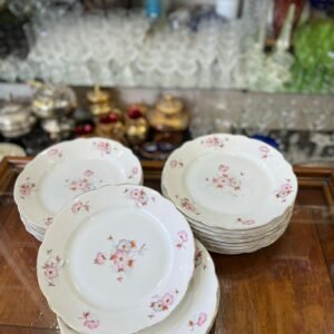 Juego de 12 platos playos de porcelana Verbano