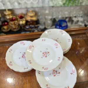 Juego de 10 platos de postre de porcelana Verbano