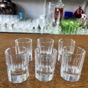 Juego de 6 vasos para shot de cristal facetado