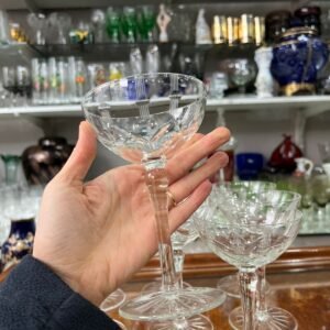 Juego de 8 copas de cristal tallado para brindis o postre