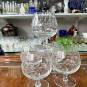 Set de 5 copas de cristal para cognac