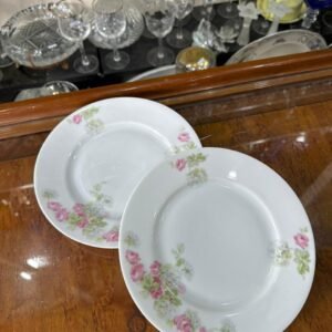 Set de 2 platos de postre porcelana Bavaria alemana