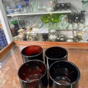 Set de 4 vasos rubi para whisky