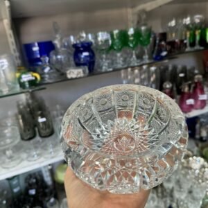 Exquisito cenicero de cristal súper tallado europeo