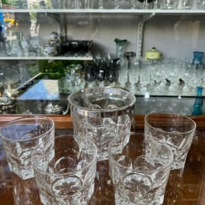 Set de hielera con 4 vasos para whisky estilo querandi