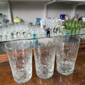 Set de 3 vasos cristal súper tallado