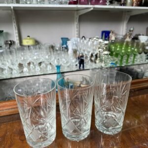 Set de 3 vasos cristal súper tallado