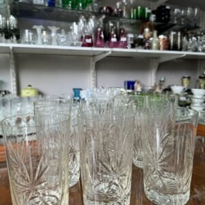 Juego de 10 vasos de cristal súper tallado