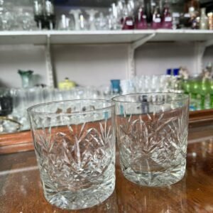 Set de 2 vasos de whisky cristal súper tallado