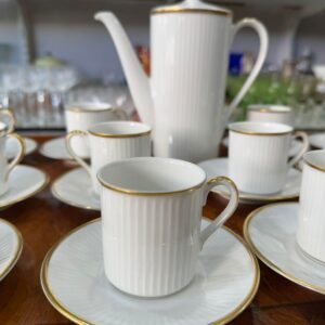 Juego de café porcelana verbano con oro