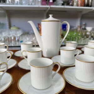 Juego de café porcelana verbano con oro