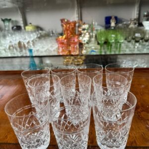 Juego de 10 vasos cristal súper tallado