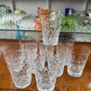 Juego de 10 vasos cristal súper tallado