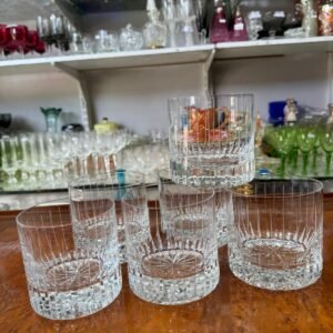 Juego de 6 vasos de whisky cristal súper tallado