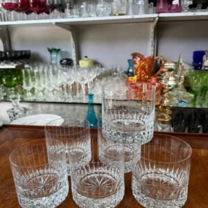 Juego de 6 vasos de whisky cristal súper tallado