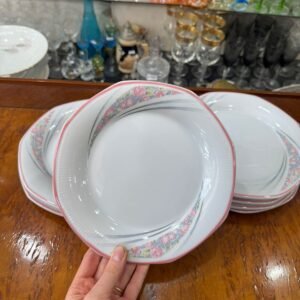 Juego de 8 platos de postre porcelana tsuji