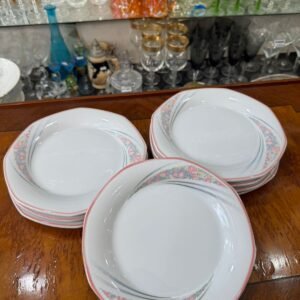 Juego de 8 platos de postre porcelana tsuji