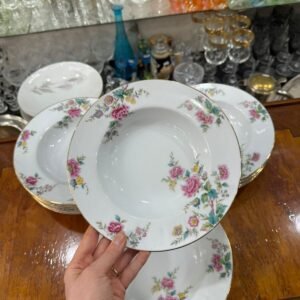 Juego de 12 platos hondos porcelana NORITAKE “PEONY”