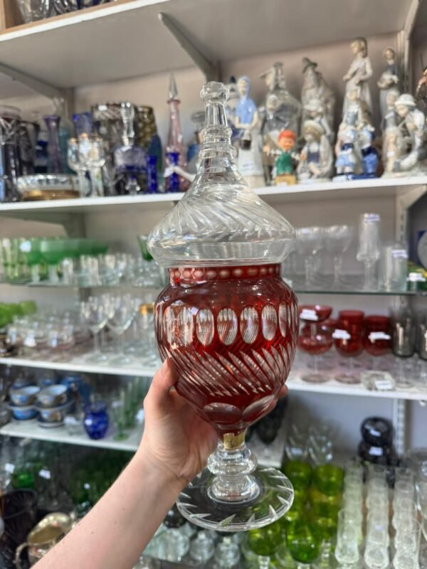 Gran caramelera de cristal súper tallado rubí - Image 3