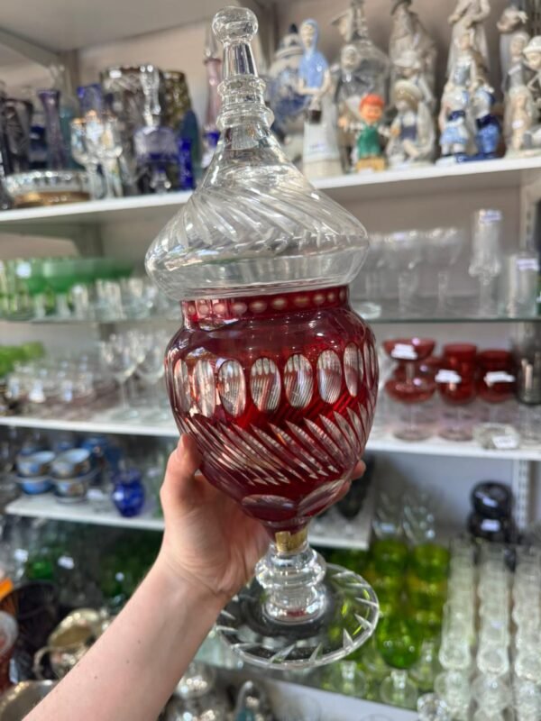 Gran caramelera de cristal súper tallado rubí - Image 2