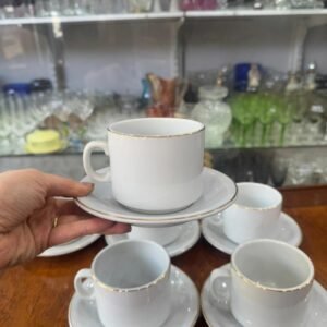 Juego de 6 dúos de té porcelana tsuji