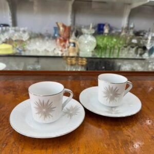 Par de dúos de café porcelana tsuji