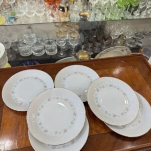 Juego de 6 platos de postre porcelana tsuji