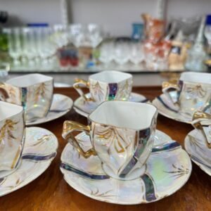 Juego de dúos de café porcelana alemana tornasol