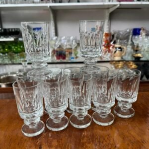 Juego de 11 copas de cristal para oporto