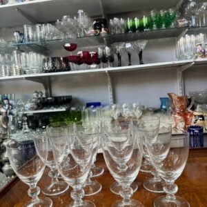 Juego de 12 copas de cristal para agua o vino