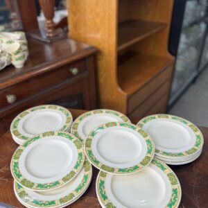 Juego de 12 platos playos ingleses WOODS IVORY WARE