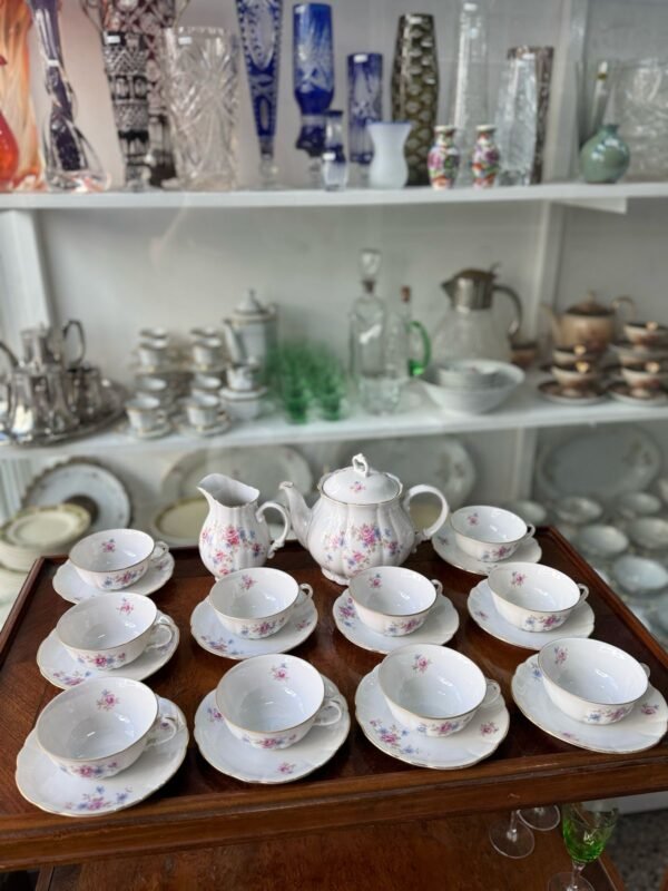 Juego de té porcelana verbano