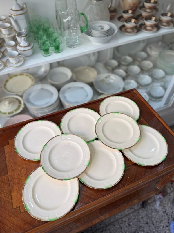 Juego de 8 platos de postre ingleses Alfred Meakin - Image 3