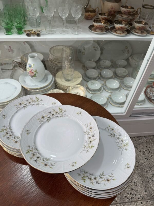 Juego de 12 platos playos porcelana checoslovaca - Image 4
