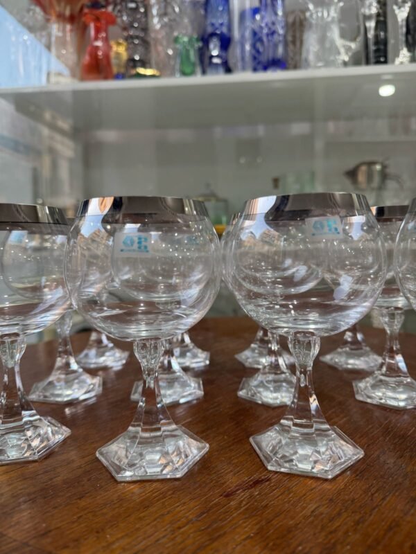 Juego de 12 copones cristal con guarda en plata blanca - Image 6
