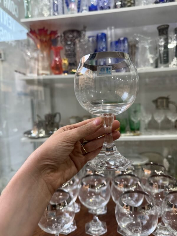 Juego de 12 copones cristal con guarda en plata blanca nuevas sin uso - Image 7