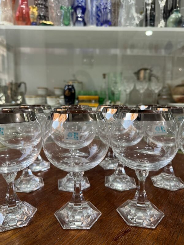 Juego de 12 copones cristal con guarda en plata blanca nuevas sin uso - Image 6